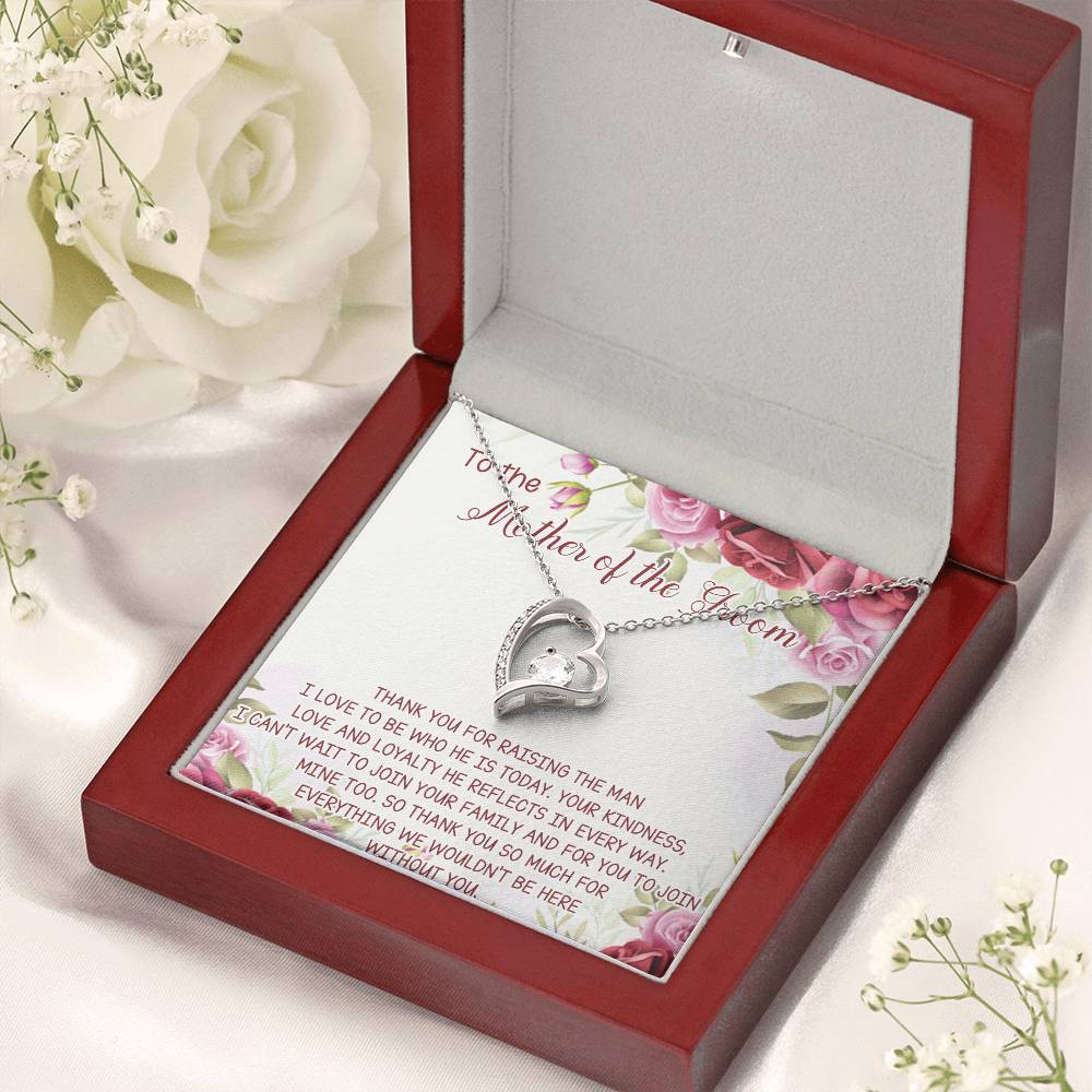 Mother Of The Groom Necklace Mother Of The Groom Jewelry Box Mother In Law Wedding Gift Mother In Law Forever Love Necklace Wedding Gifts Forever Love Necklace