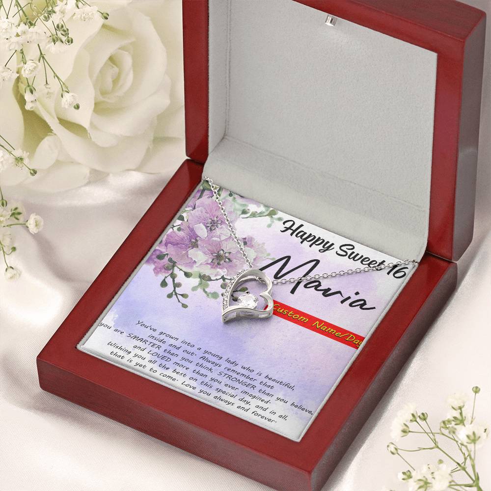 Customize Birthday Necklace Birthday Necklace For Girlfriend Birthday Necklace Pendant Customize Sweet 16 Necklace 16th Forever Love Necklace