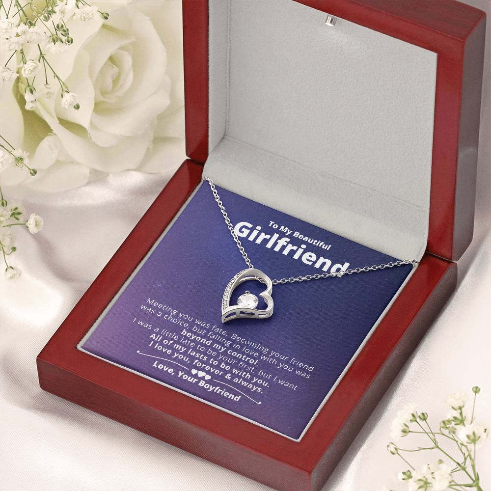 To My Girlfriend - Falling In Love With You - Forever Love Necklace Forever Love Necklace