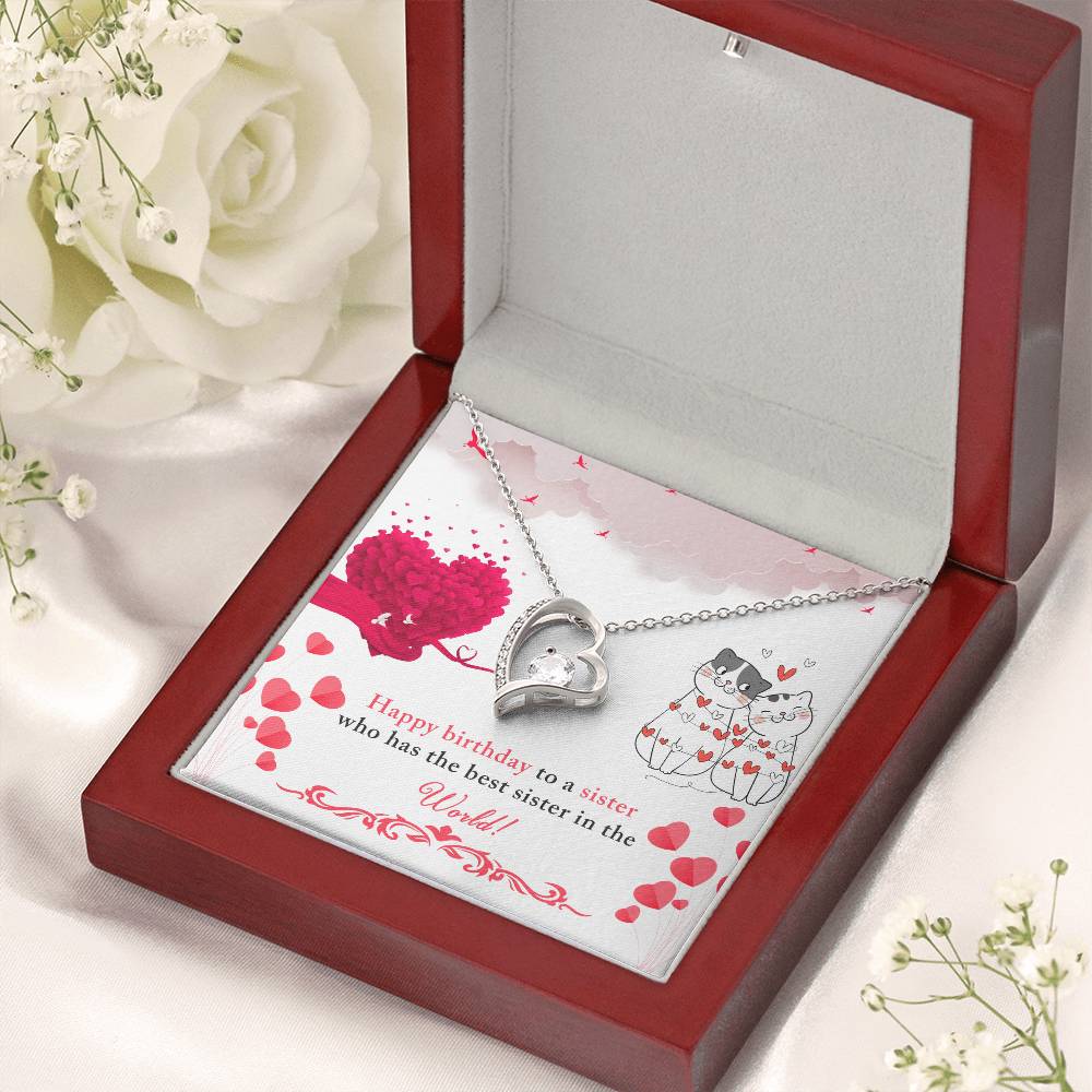 Heart Handmade Necklace For Sister Forever Love Necklace Forever Love Necklace