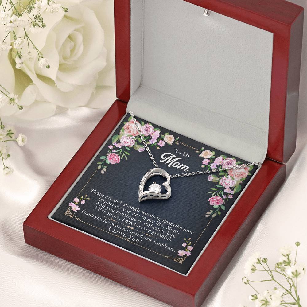 To My Mom - The Are Not Enough Words To Describe - Necklace Forever Love Necklace