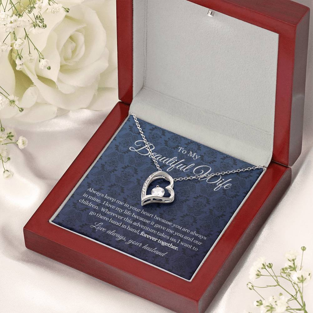 Keep Me In Your Heart Necklace Gift For Beautiful Wife Forever Love Necklace
