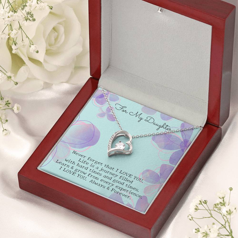 Gift For My Daughter Necklace Never Forget That I Love You Gift For Daughter Birthday Gift Wedding Necklace Graduation Gift Grown Up Daughter Forever Love Necklace