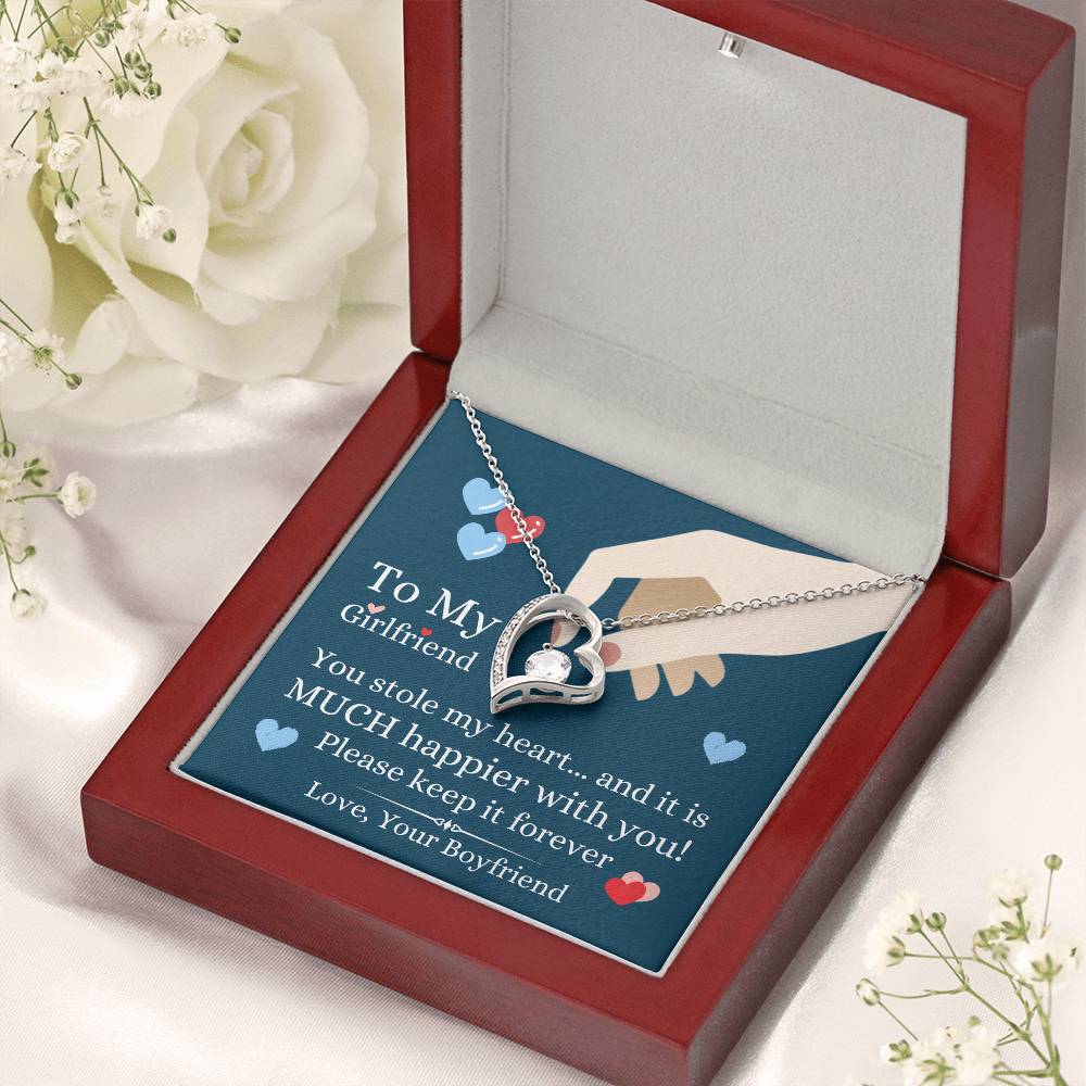 To My Girlfriend You Stole My Heart Necklace 1 Forever Love Necklace