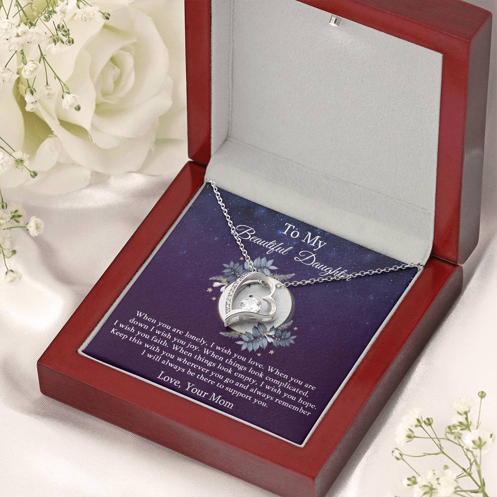 A Special Necklace Gift For Your Daughter To My Beautiful Daughter Mom Daughter Necklace Daughter Birthday Gift Daughter Graduation Forever Love Necklace
