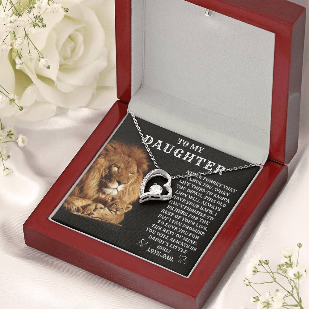 To My Daughter Interlocking Hearts Necklace From Dad Gift For Daughter From Dad Daughter Father Necklace Daughter Gift From Dad Forever Love Necklace