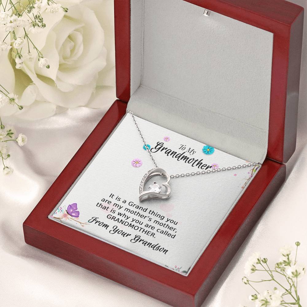 To My Grandmother From Your Grandson Necklace 1 Forever Love Necklace