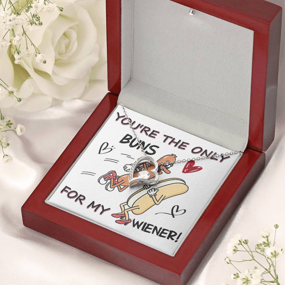 You're The Only Buns Customize Gift?? Heart Necklace Forever Love Necklace