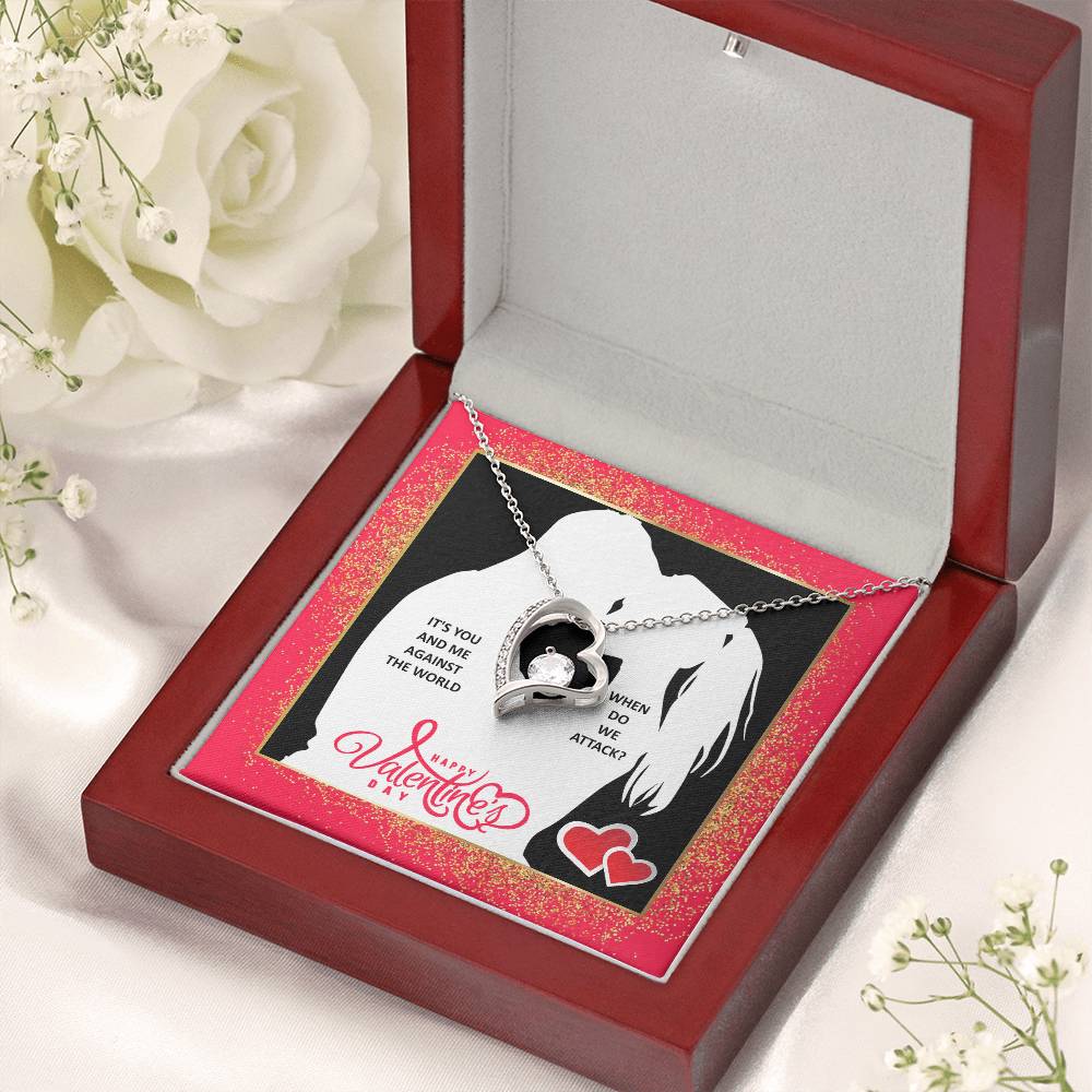 You And Me Against The World Forever Love Necklace Forever Love Necklace