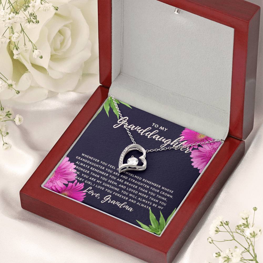 To My Granddaughter... I Love You Forever And Always Necklace From Grandma Forever Love Necklace