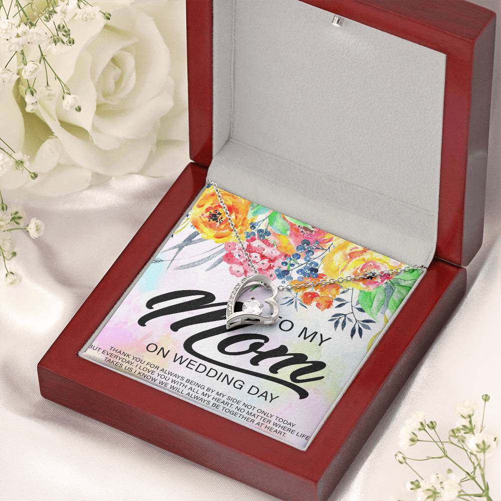 Necklace For Mom On Wedding Daymom On Wedding Day Jewelry To My Mom Necklace Wedding Necklace For Mom Mother Of The Groom Bride Forever Love Necklace