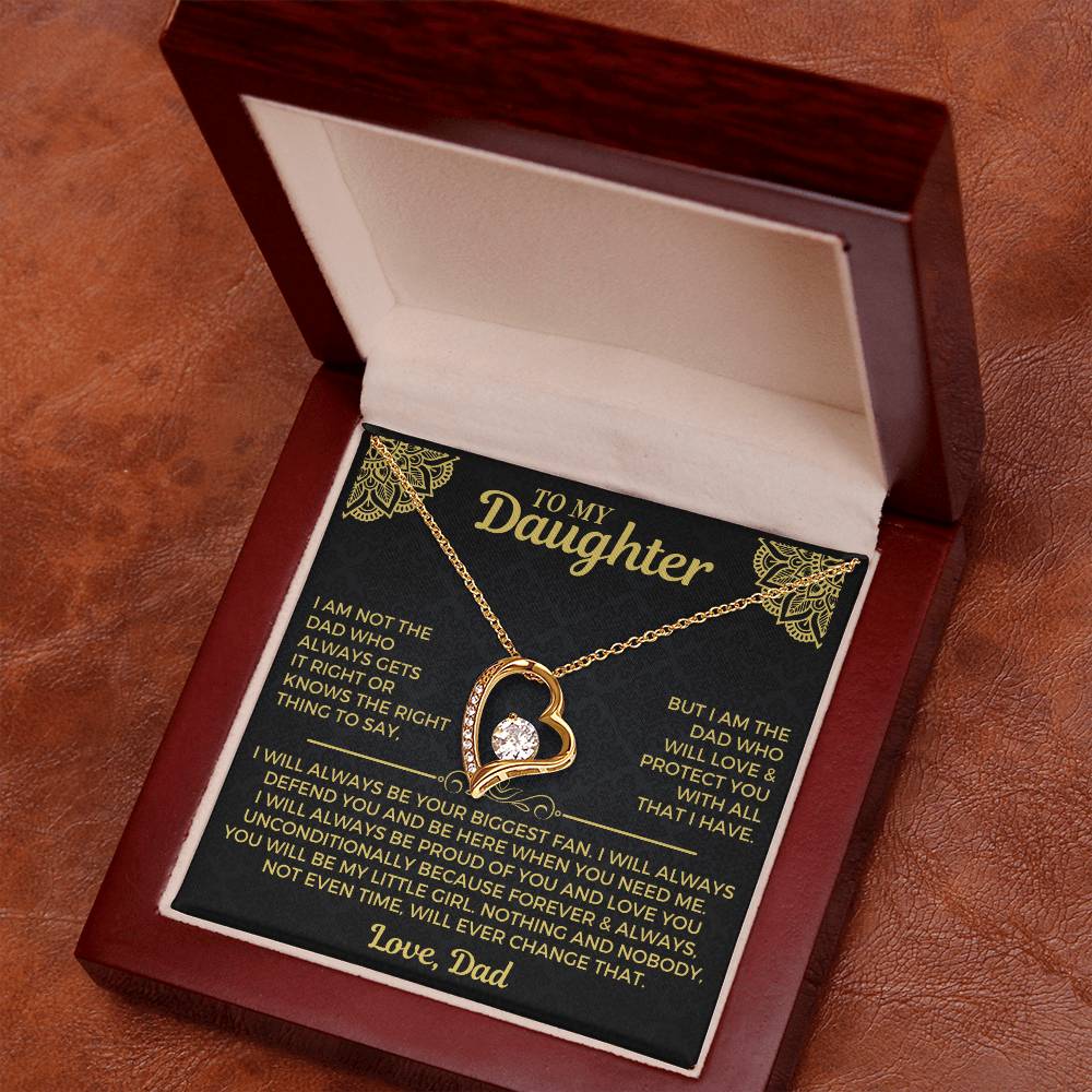 To My Daughter - Love Dad - Beautiful Gift Set - Forever Love Necklace