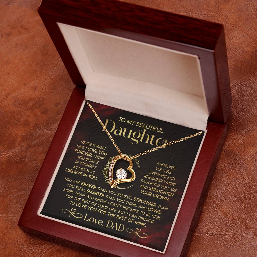 To My Daughter - Never Forget That I Love You - Forever Love Forever Love Necklace