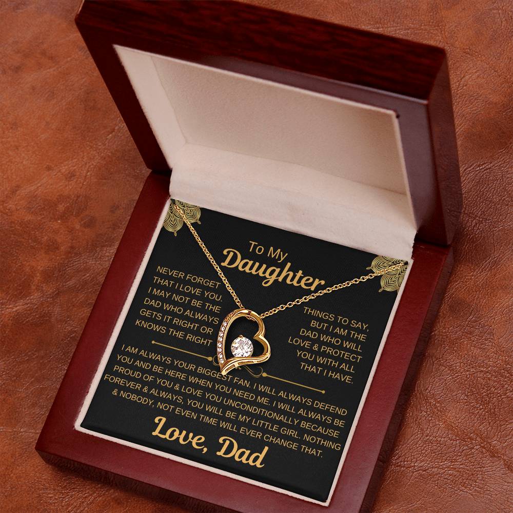 To My Daughter-Forever Love Necklace Forever Love Necklace