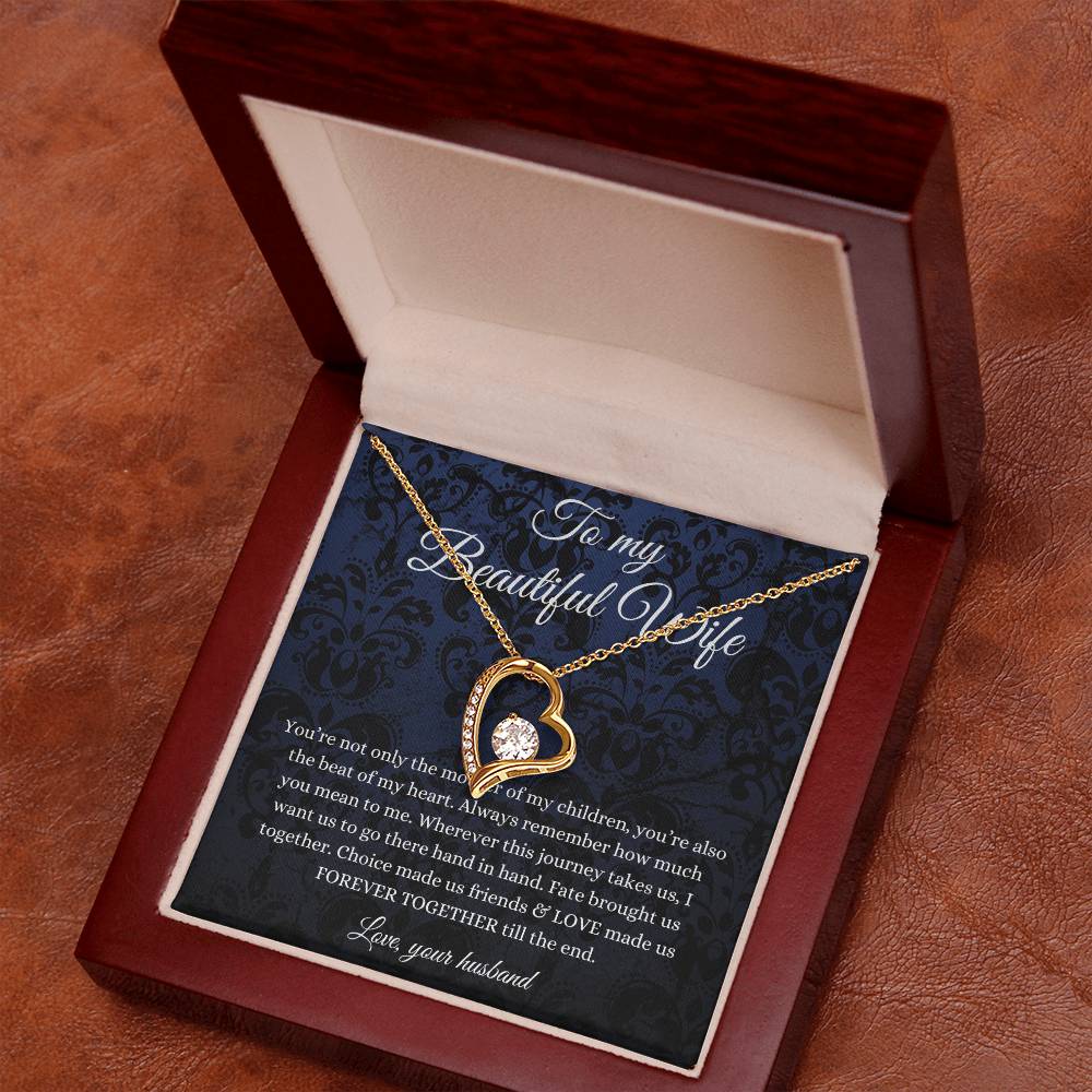 To My Beautiful Wife From Husband Forever Love Necklace