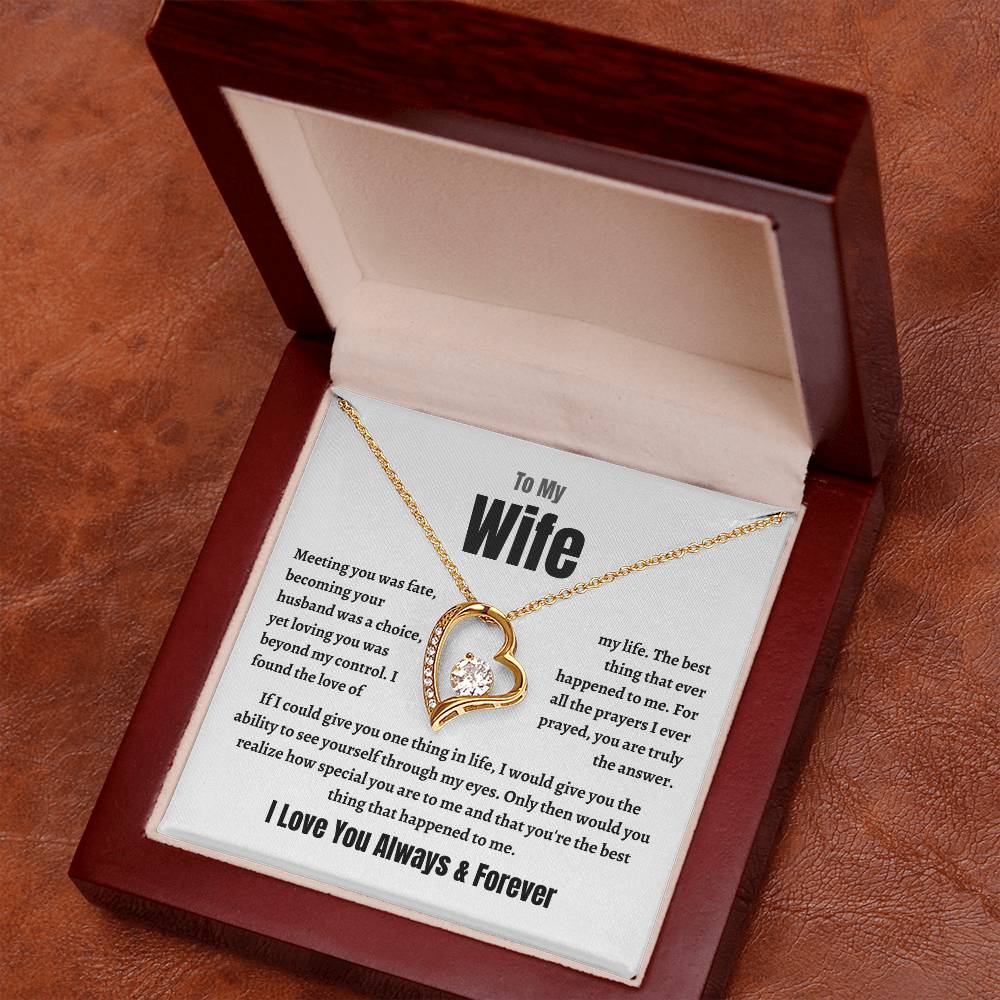 Wife Forever Love Necklace Meeting You Was Fate Perfect Gift For Her! Forever Love Necklace