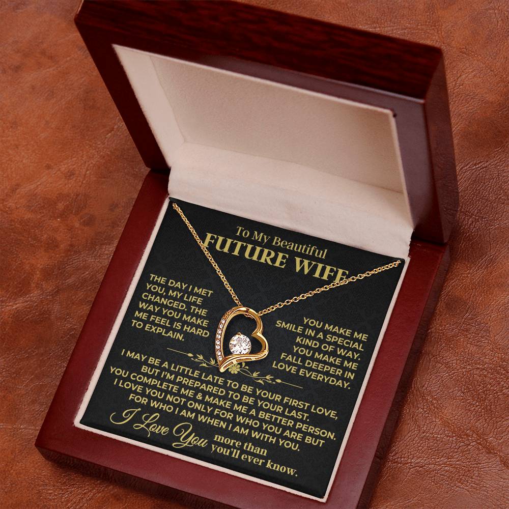 To My Beautiful Future Wife - Forever Love Gift Set - Ss546 Forever Love Necklace