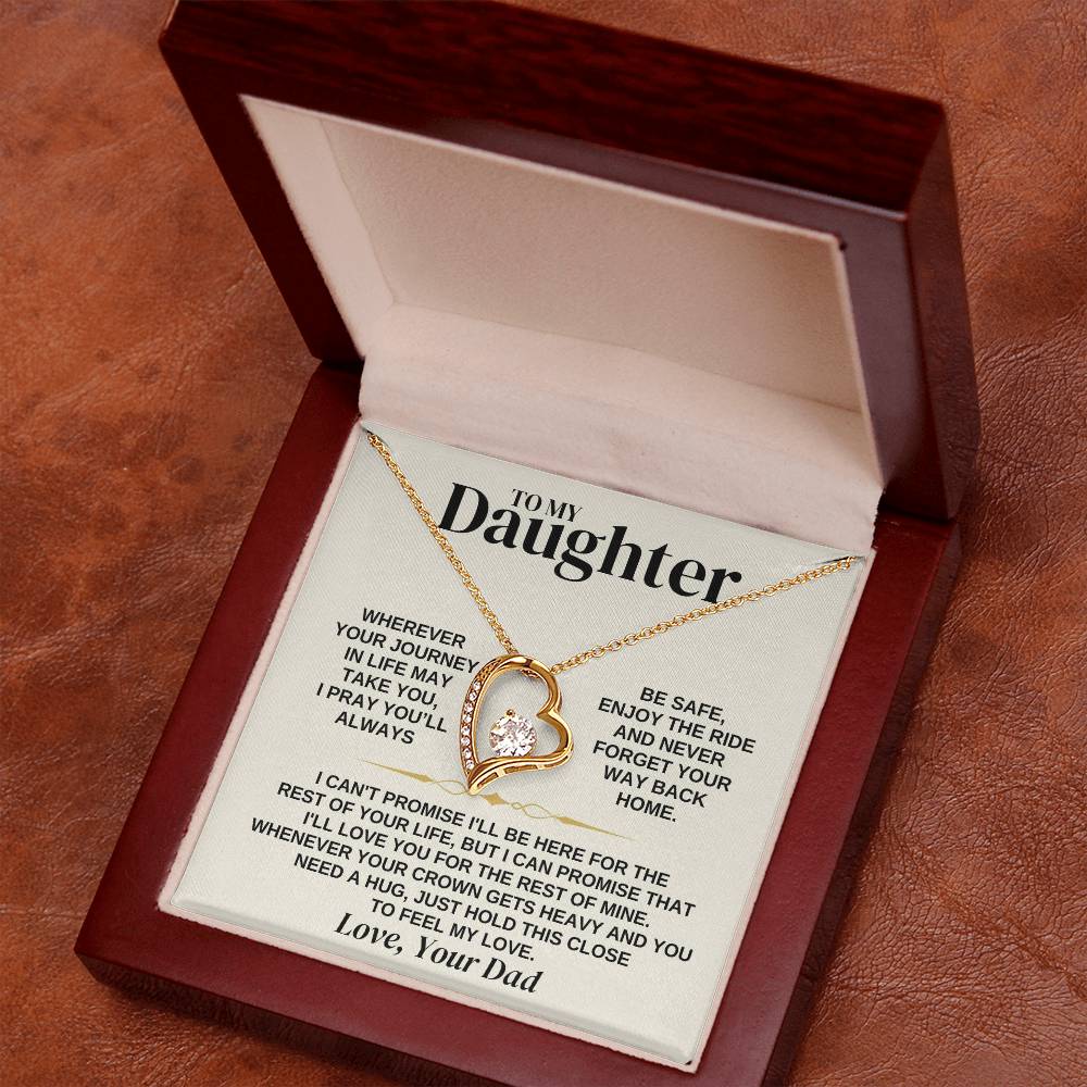 To My Daughter - Love Dad - Necklace Gift Set - Ss308 Forever Love Necklace