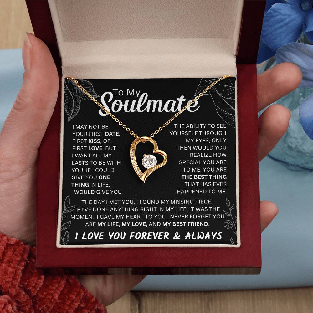 To My Soulmate Forever & Always Forever Love Necklace