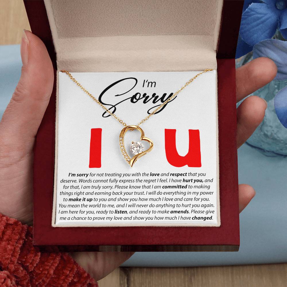 I'M Sorry - I Love You - Forever Love Necklace Forever Love Necklace
