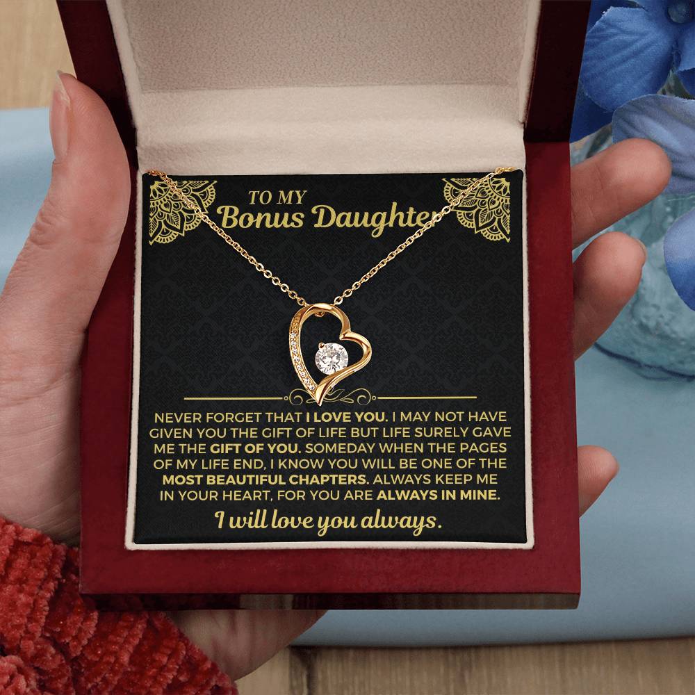 To My Bonus Daughter - Forever Love Gift Set - Ss558 Forever Love Necklace