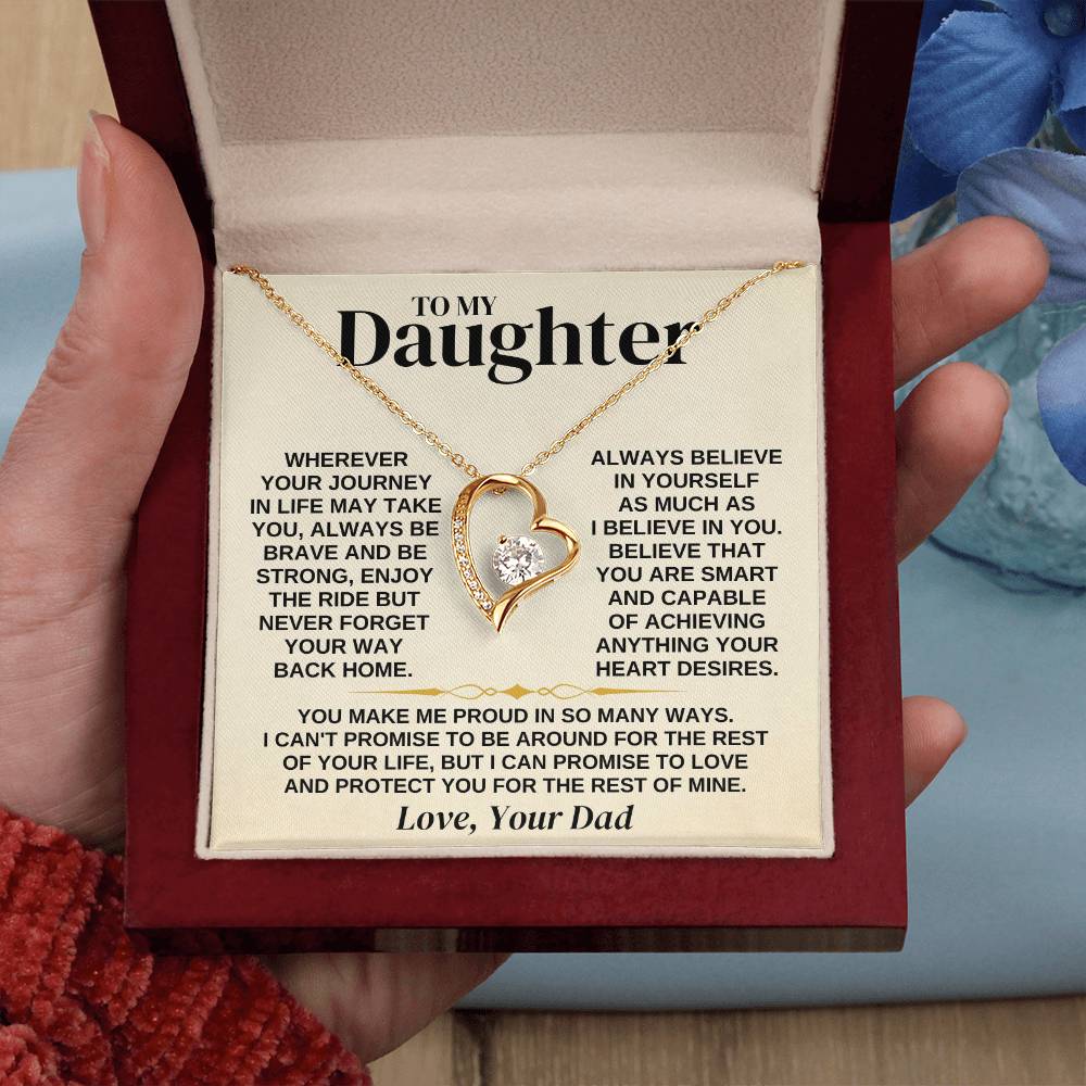 To My Daughter - Love Dad - Necklace Gift Set - Ss318 Forever Love Necklace