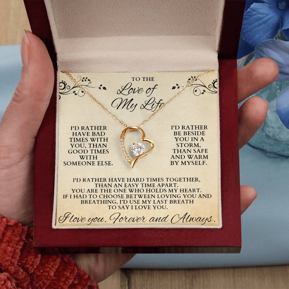 Forever Love Of My Life Necklace Forever Love Necklace