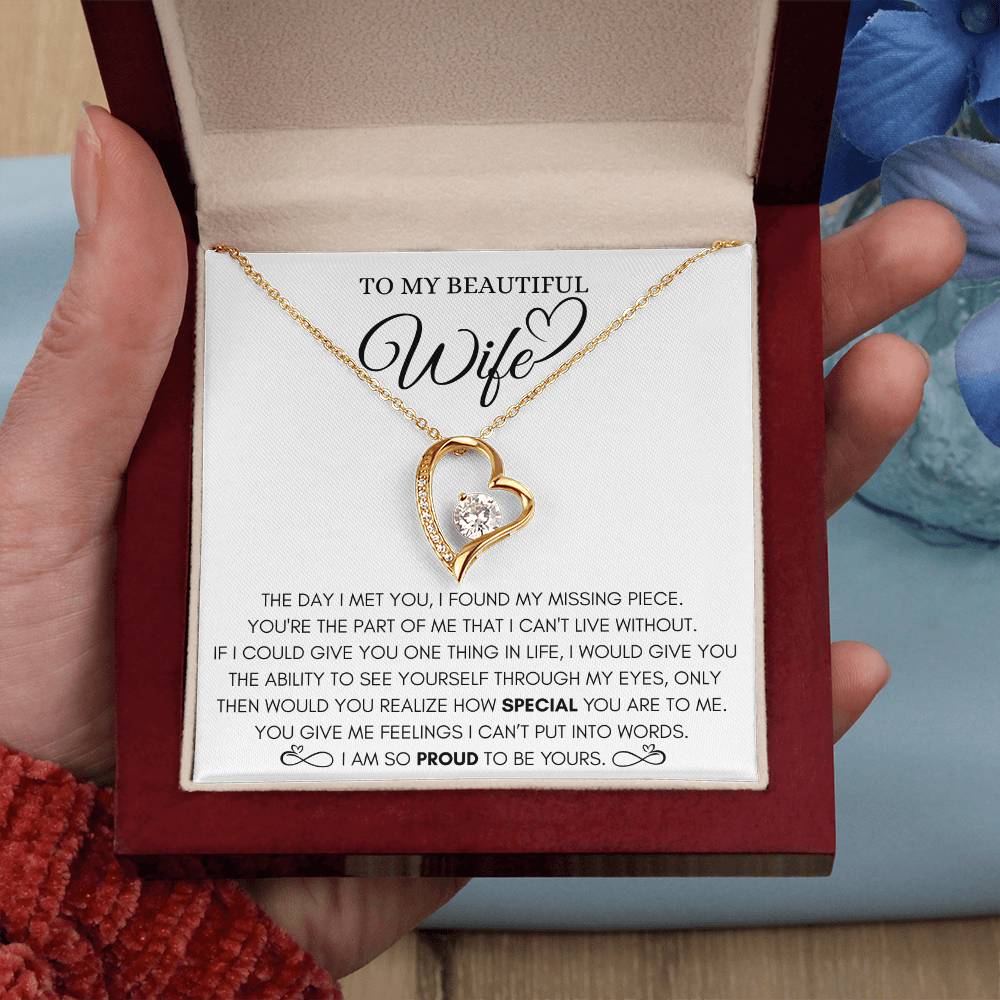 Wife - I Am So Proud To Be Yours. Forever Love & Earrings Set Forever Love Necklace