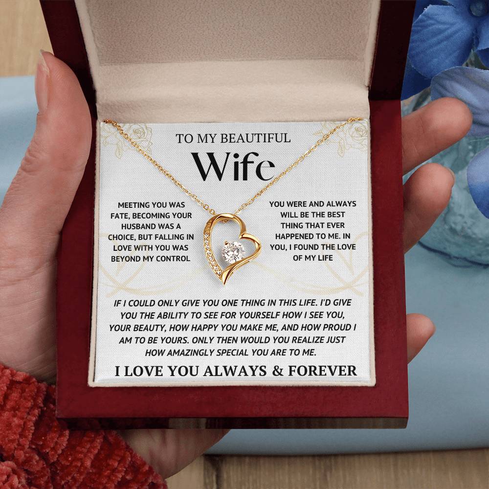 My Beautiful Wife - How Amazingly Special You Are To Me Forever Love Necklace