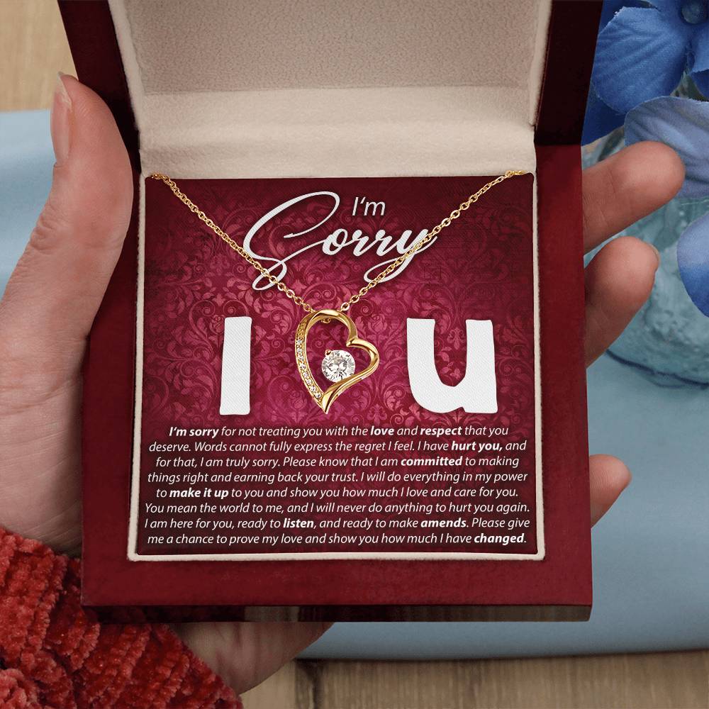 I'M Sorry, I Love You - Forever Love Necklace Forever Love Necklace