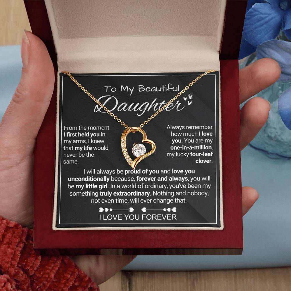 To My Beautiful Daughter - Extraordinary - Forever Love Forever Love Necklace