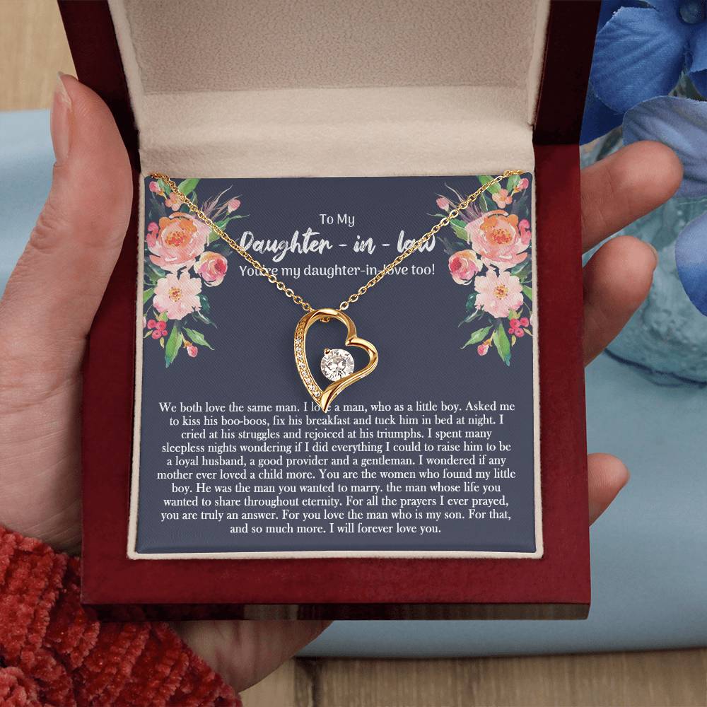 To My Daughter In Law Forever Love Necklace