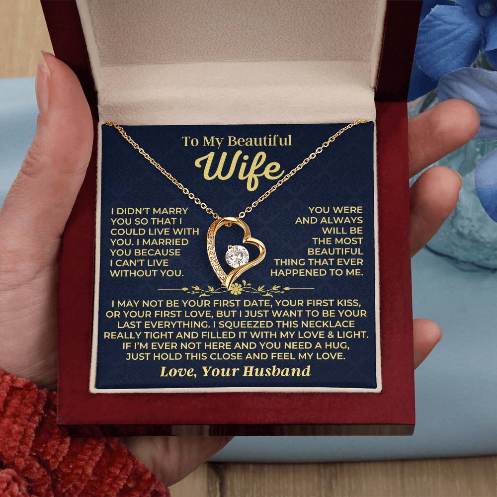 To My Beautiful Wife - Forever Love Gift Set - Ss535 Forever Love Necklace