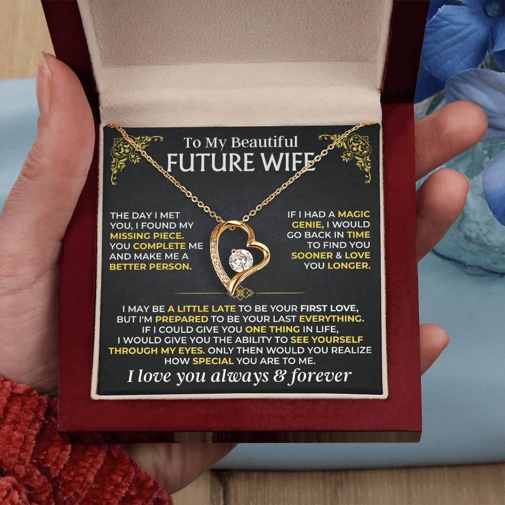 To My Beautiful Future Wife - Forever Love Gift Set - Ss516 Forever Love Necklace