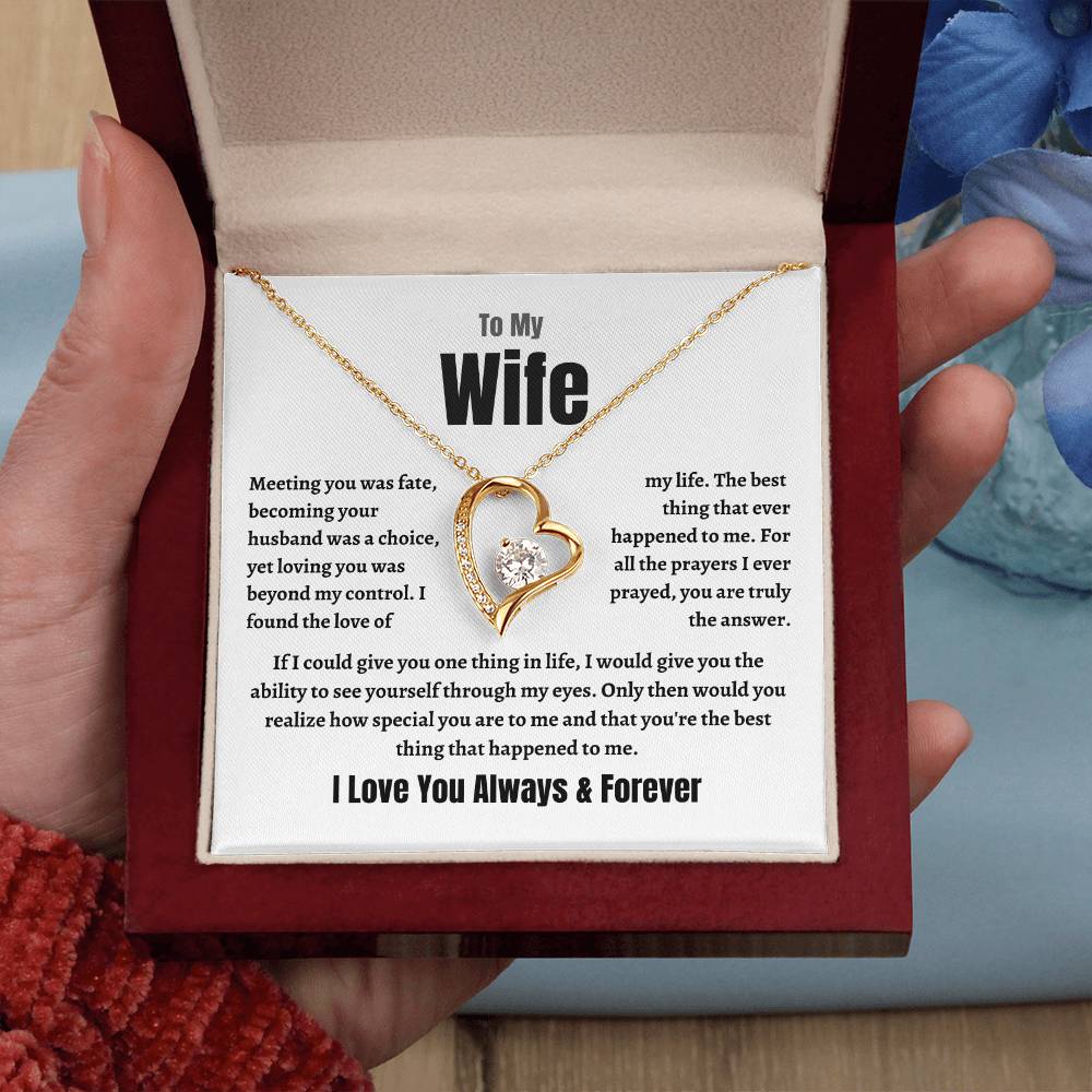 Wife Forever Love Necklace Meeting You Was Fate Perfect Gift For Her! Forever Love Necklace