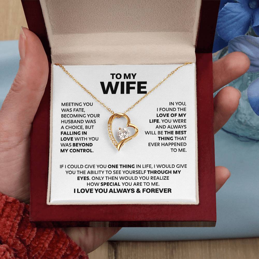 Wife Heart Necklace Meeting You Was Fate Forever Love Necklace