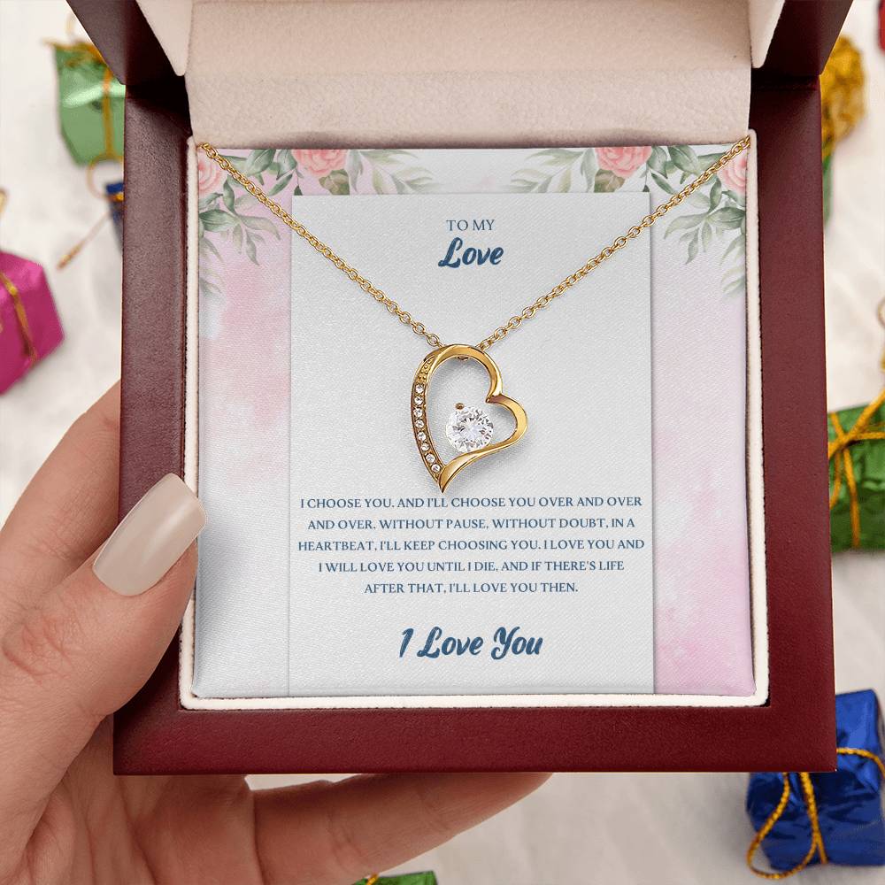Love Promise Heart Necklace Promise Necklace For Girlfriend Birthday Best Heart Necklace Gift For Girlfriend Christmas Forever Love Necklace
