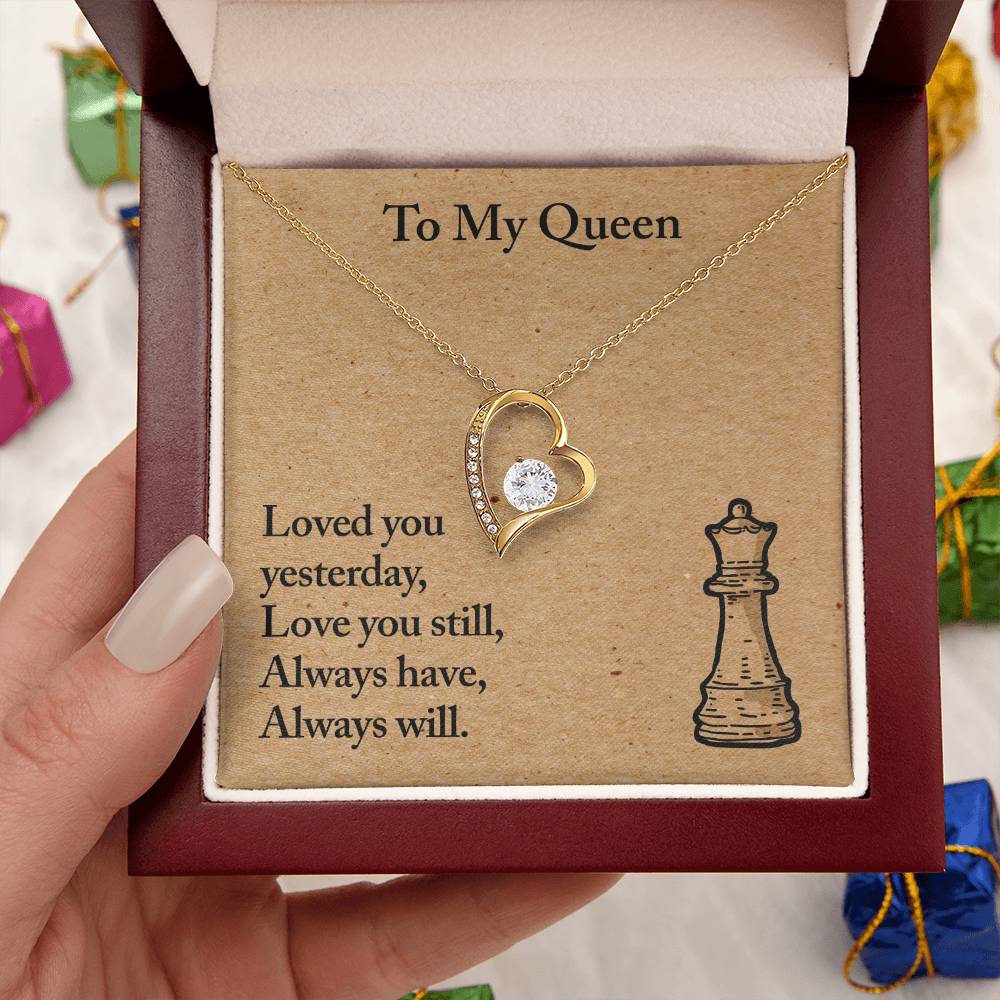 To My Queen ? Necklace - Customize Gift For Chess ? Lover ?? Forever Love Necklace
