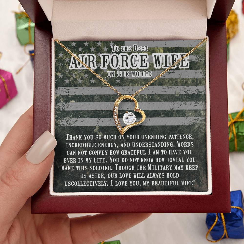 Best Air Force Wife Forever Love Necklace