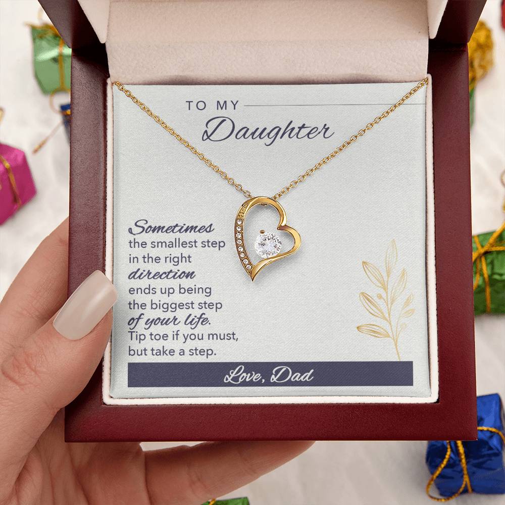 To My Daughter Necklace Gift For Daughter Customize Necklace Gift For Daughter Dad To Daughter Necklace Forever Love Necklace