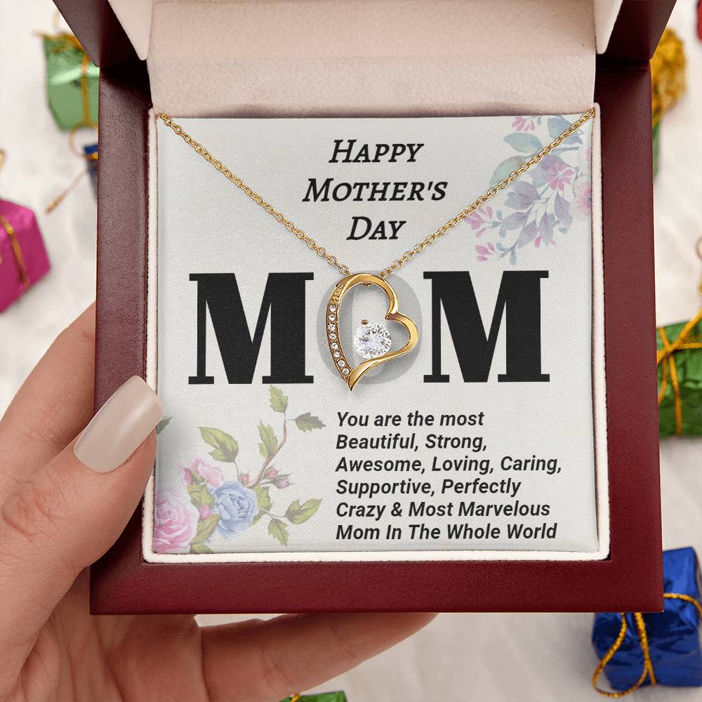 Happy Mother's Day Necklace For Mom Forever Love Necklace