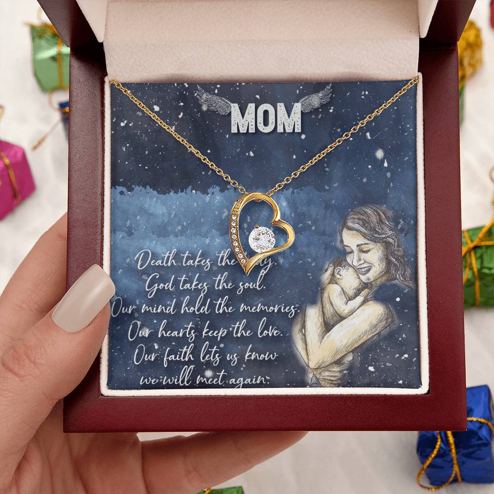 To My Mom Forever Love Necklace Mother Necklace Gift For Mother Xmas Christmas Customize Gift To My Mom 1 Forever Love Necklace
