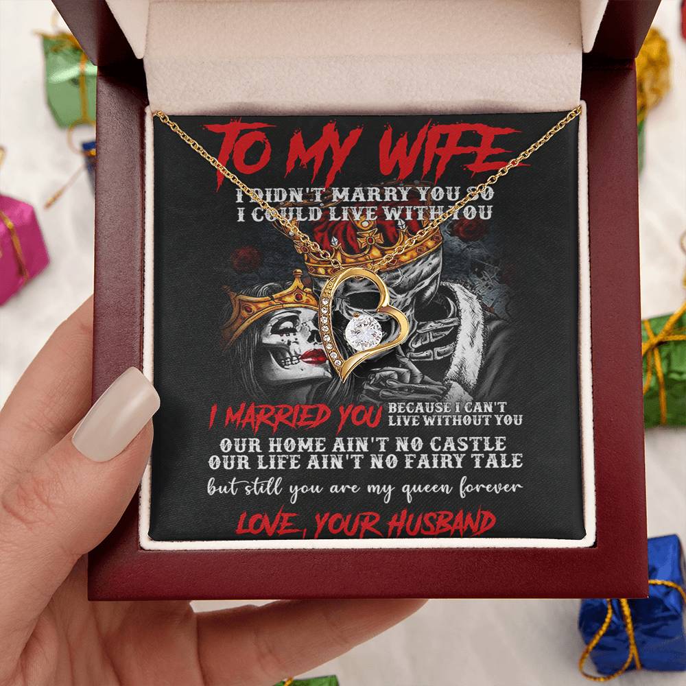 To My Wife Forever Love Necklace Forever Love Necklace