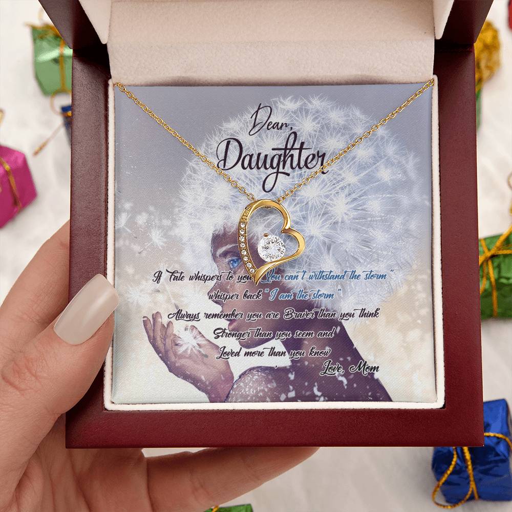 To My Daughter Necklace From Mom Gift For Daughter From Mom Birthday Gift Daughter Graduation Gift Daughter Birthday Gift Forever Love Necklace