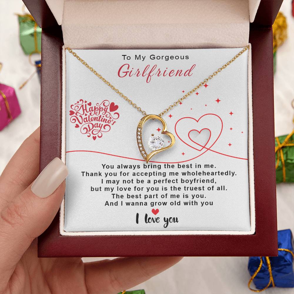 To My Gorgeous Girlfriend Forever Love Necklace