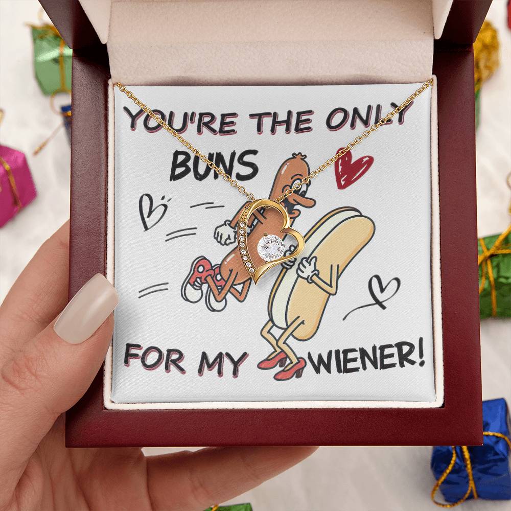 You're The Only Buns Customize Gift?? Heart Necklace Forever Love Necklace