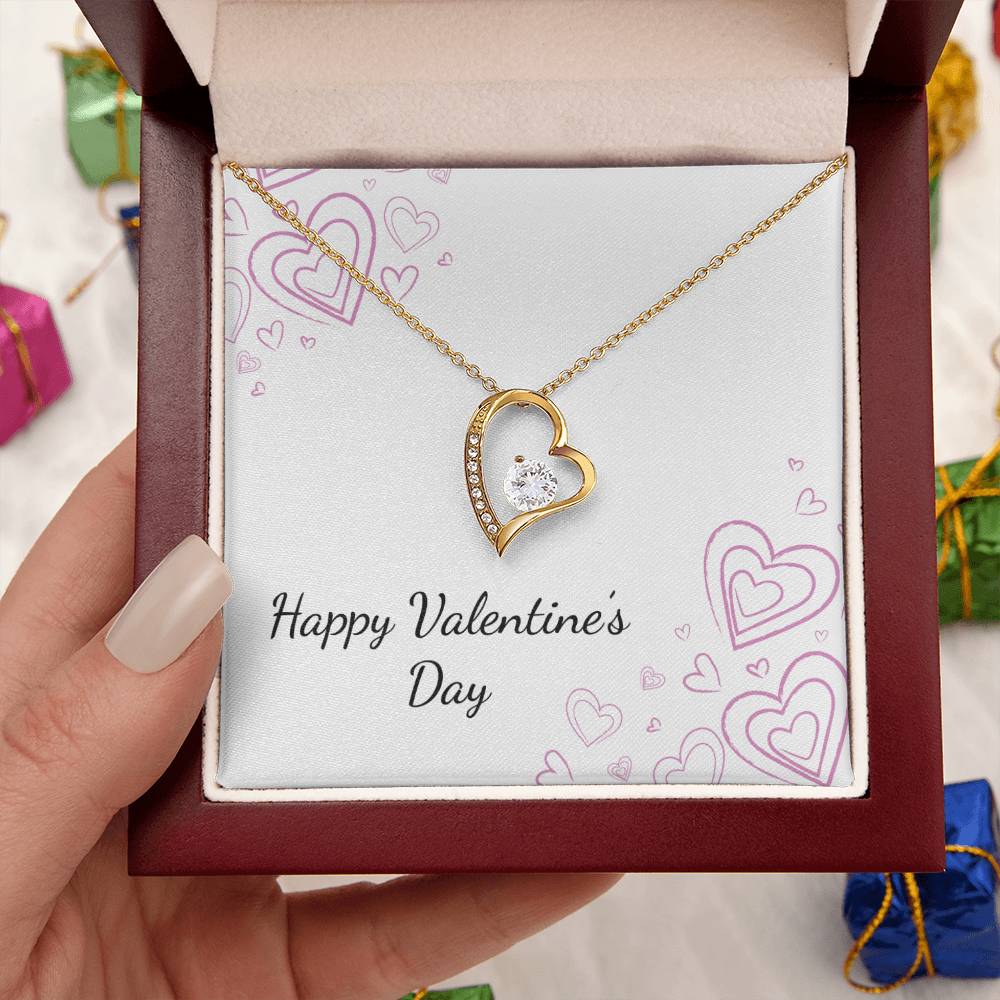 Valentine's Day Heart Necklace Forever Love Necklace