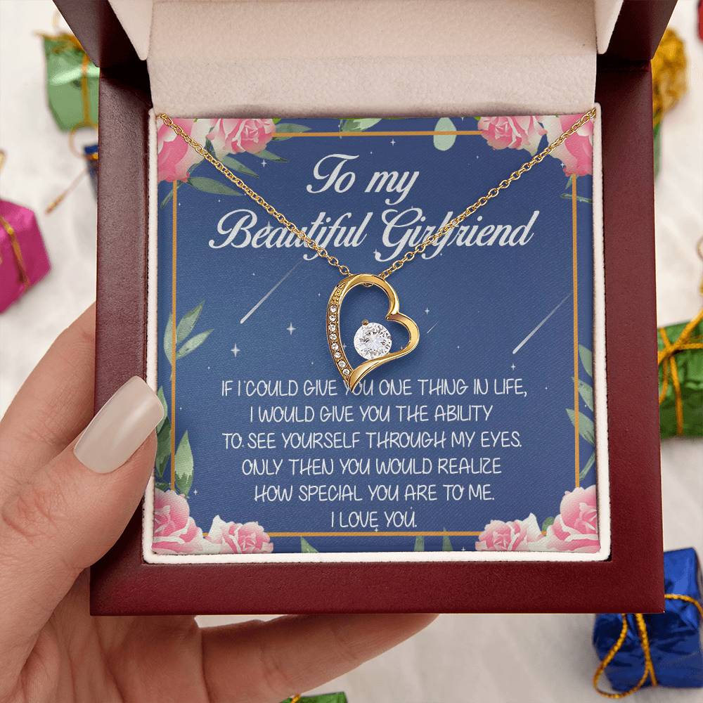 To My Beautiful Girlfriend Forever Love Necklace