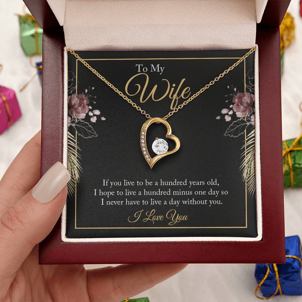 To My Wife - I Love You - Forever Love Necklace Forever Love Necklace