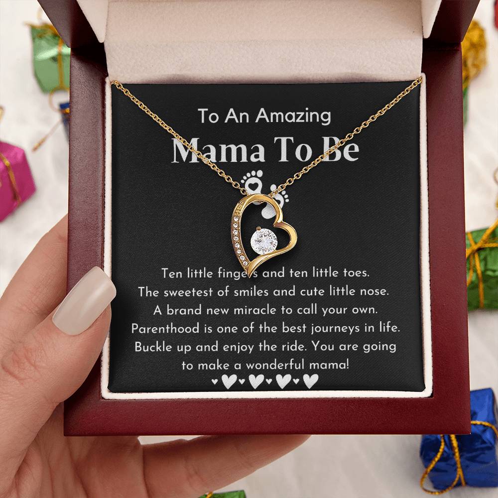 To An Amazing Mama To Be Pregnancy Gift For Friend Gift For First Time Mom Pregnancy Gift For Best Friend Gift For Mom To Be Necklace Forever Love Necklace
